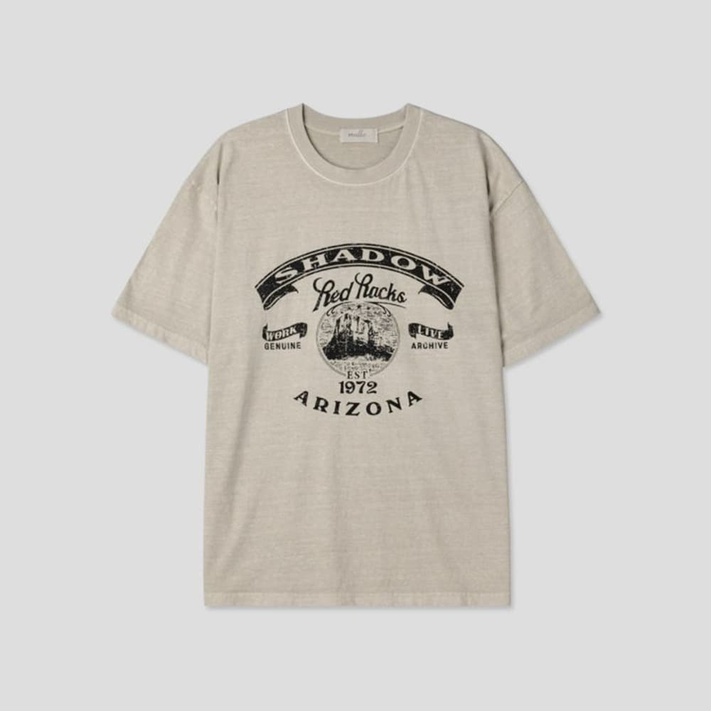 [MULLO] Shadow Pigment Short Sleeve T-Shirt 1