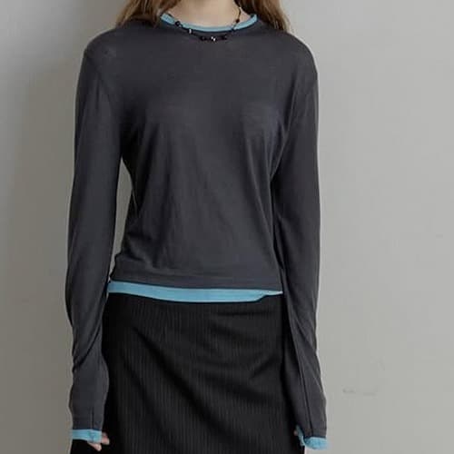 [CEST LA VIE] Mute Wool Tencel T-Shirt 1