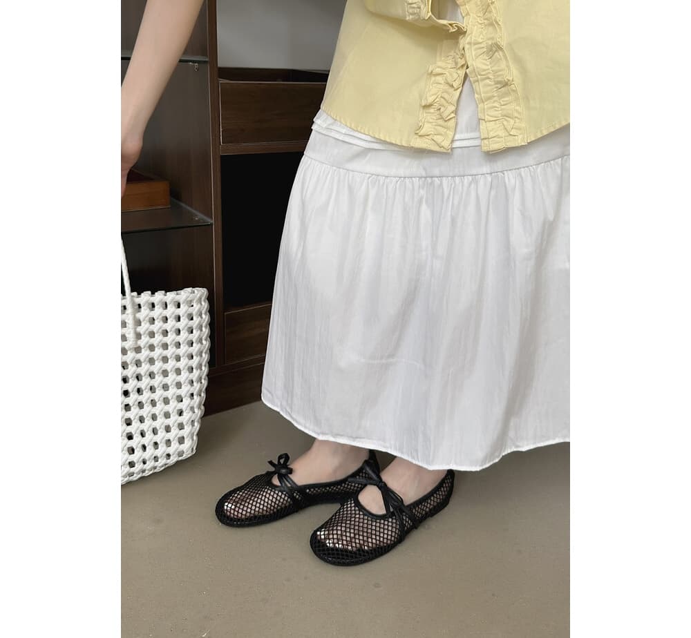 [RUNA MARTIN] 299-6 Ribbon Mesh Mary Jane 5