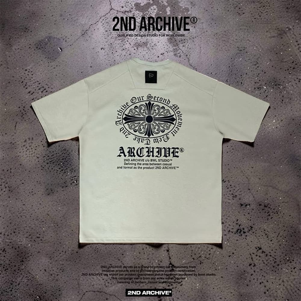 [2ND ARCHIVE] Leather Patch Cross Short Sleeve T-Shirt 2