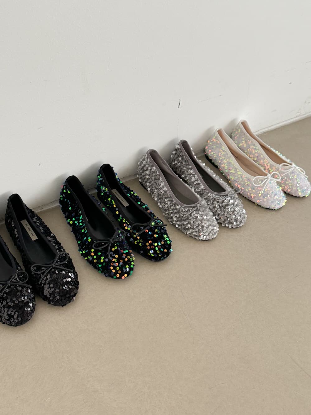 [CADEAU] CA9117 Spangle Soft Flat Shoes 10