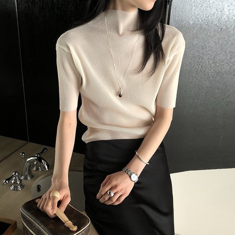 [LE BUTTER] Le Half Pleated T-Shirt 1