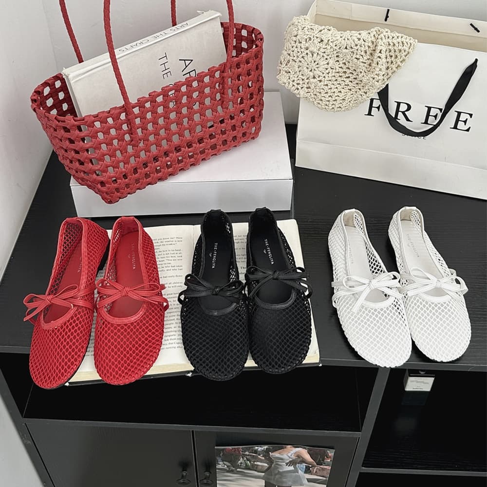 [RUNA MARTIN] 299-6 Ribbon Mesh Mary Jane 8