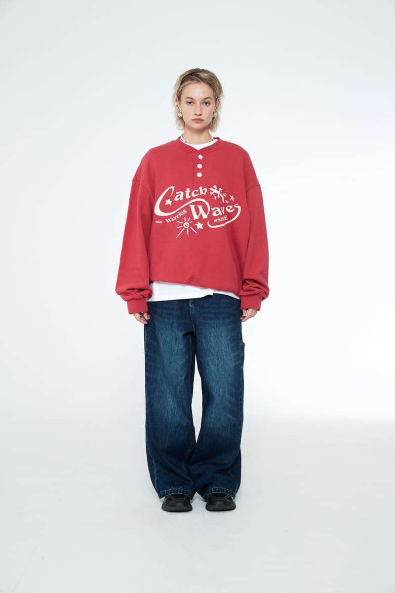 [SSERPE] CATCH WAVES HENLY NECK SWEATSHIRTS 2