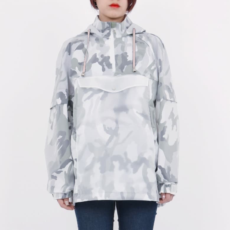 [BOHO] Rainwear long top White 1