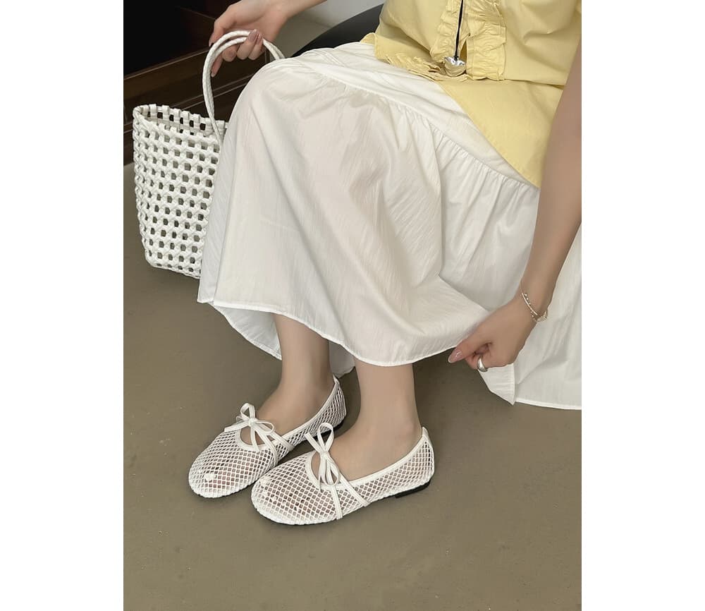 [RUNA MARTIN] 299-6 Ribbon Mesh Mary Jane 4