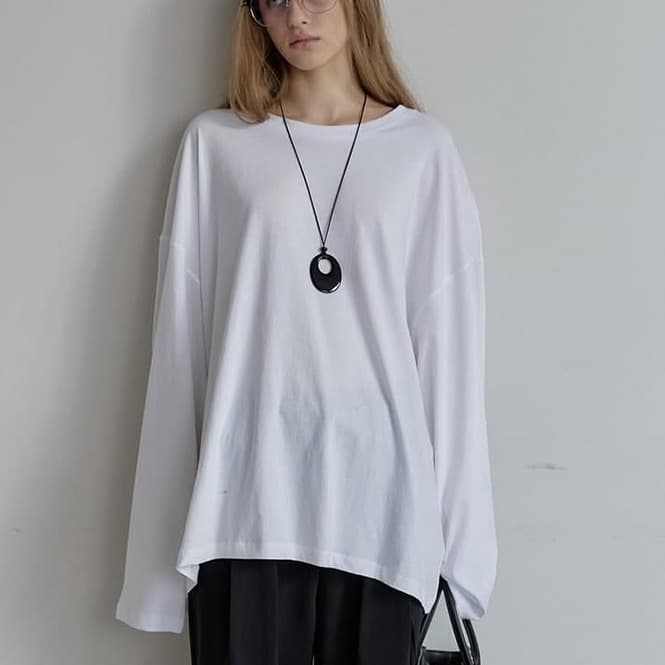 [CEST LA VIE] Neutral Cotton Loose T-Shirt 1