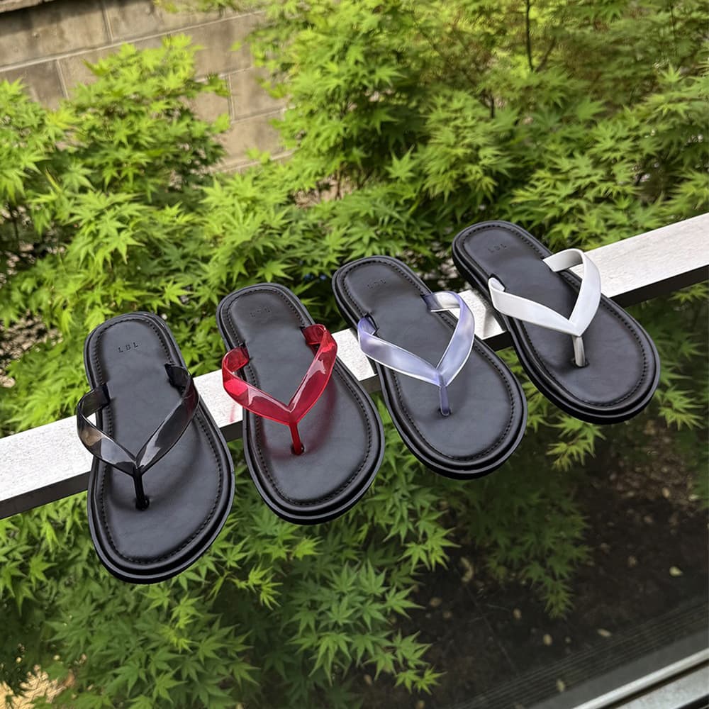 [BROWN PAPER] B6272 Jelly Slippers Sandals 8
