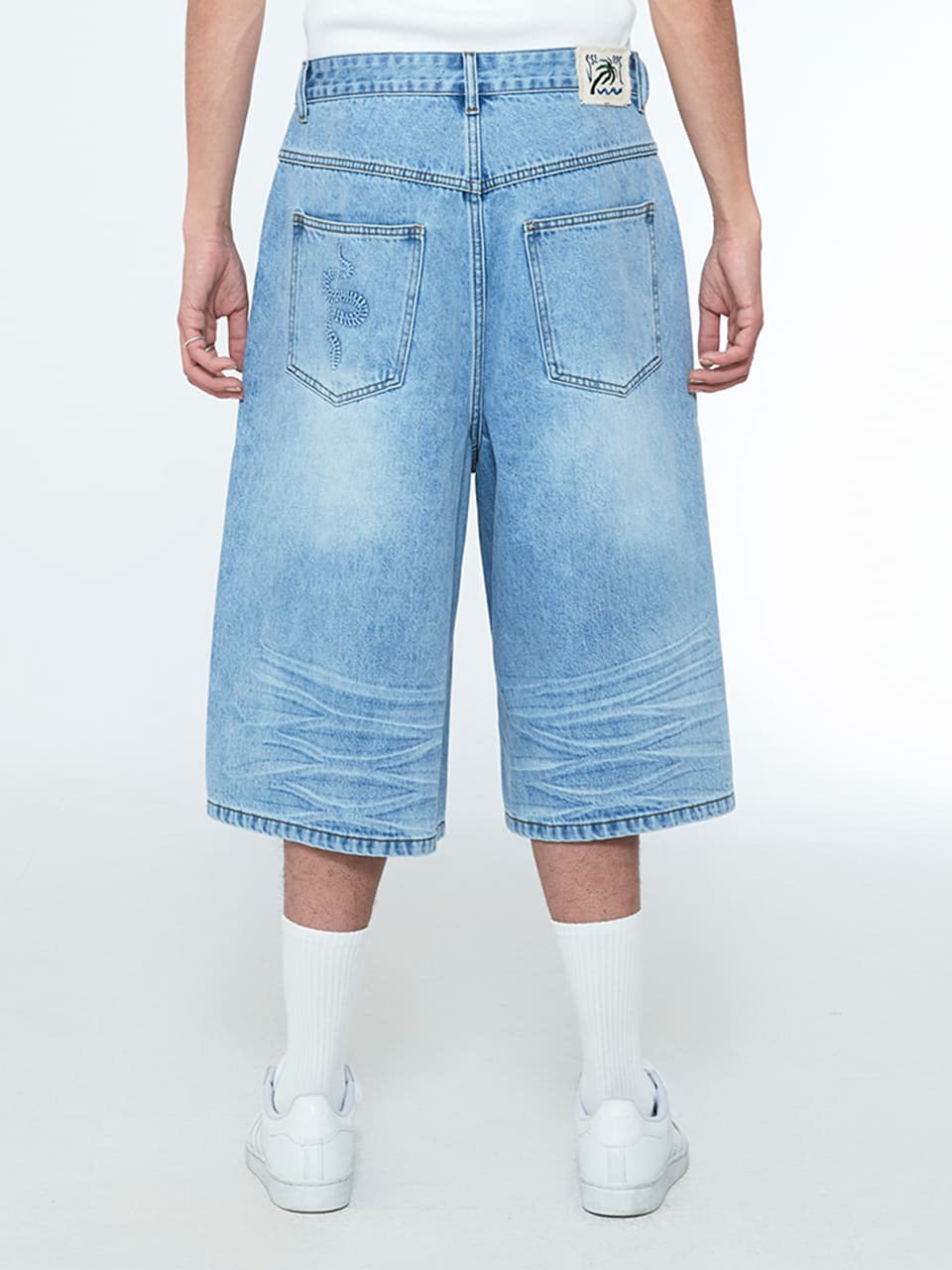 [SSERPE] SNAKE BERMUDA DENIM PANTS 10