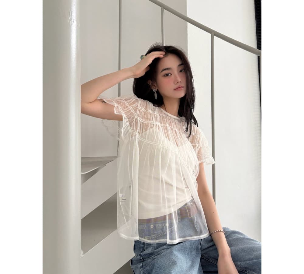 [FOUNDATION] Bli Mesh Sleeveless Blouse Set 2
