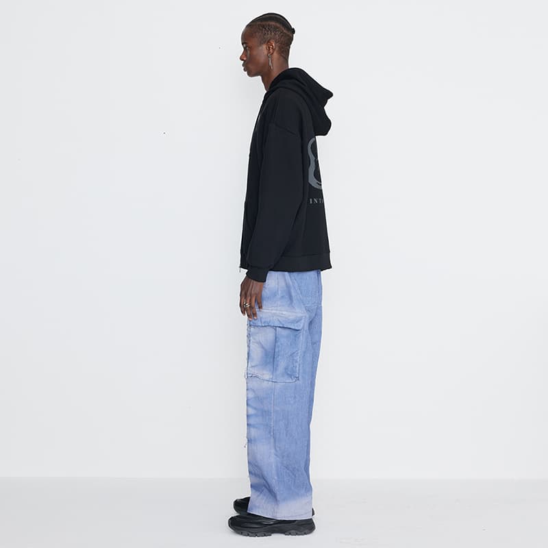 [SSERPE] DYEING CARGO BANDING   PANTS BLUE 4