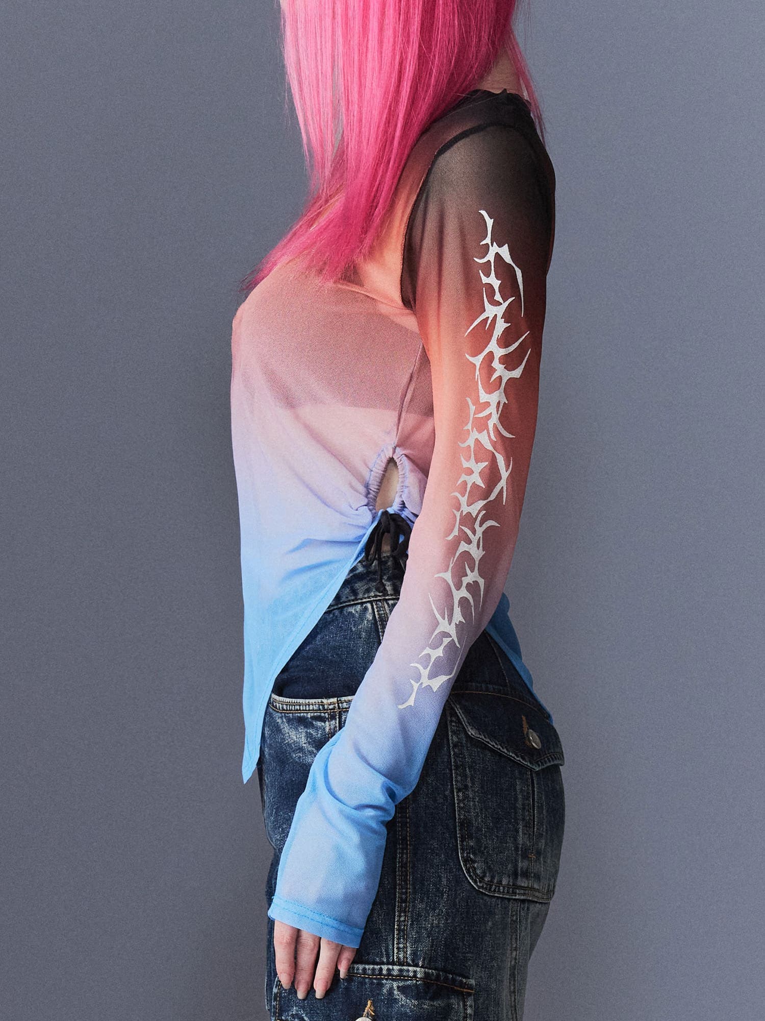 [DILETTANTISME] Sunset Mesh Tribal T-Shirts 2