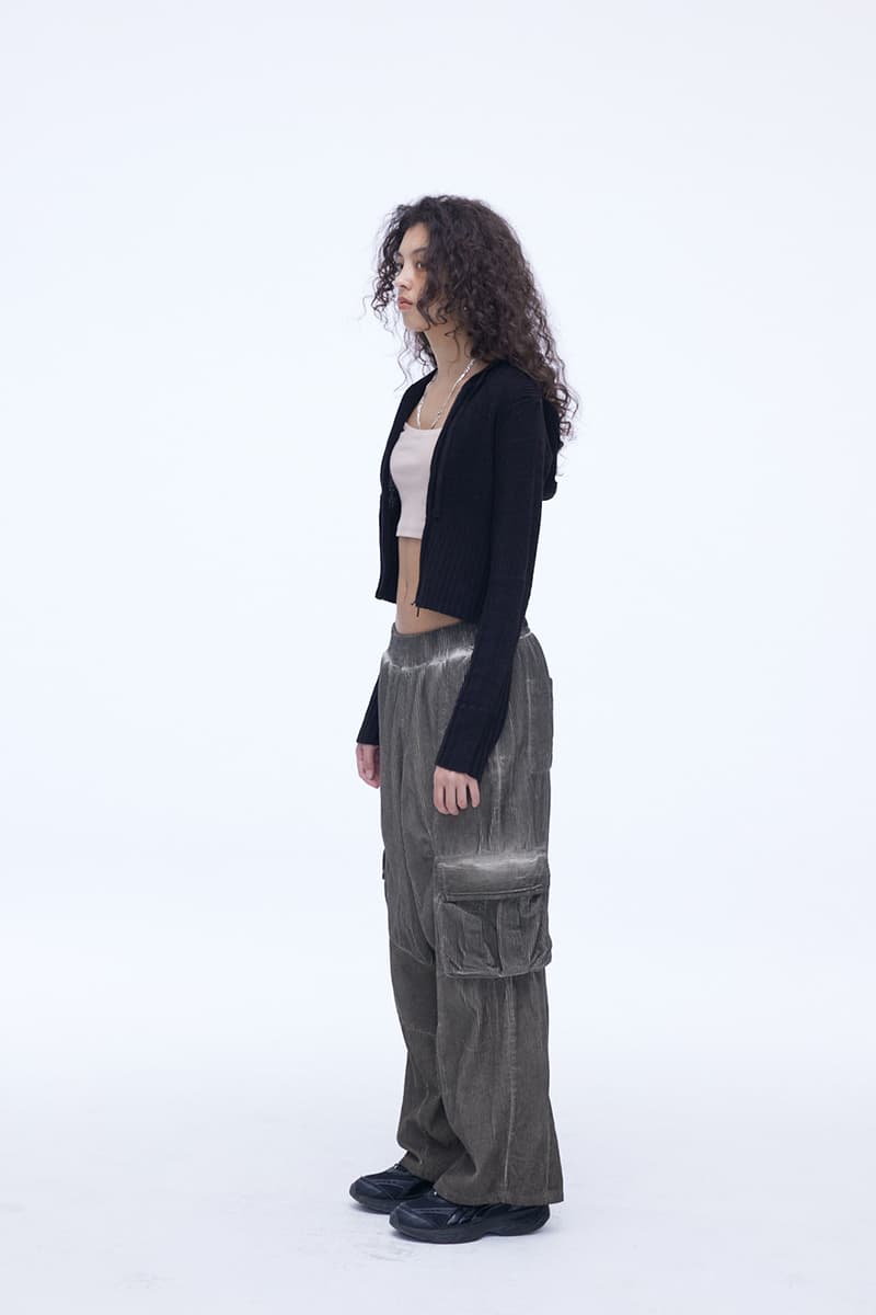 [SSERPE] DYEING CORDUROY CARGO   BANDING PANTS DIRTY BEIGE 7