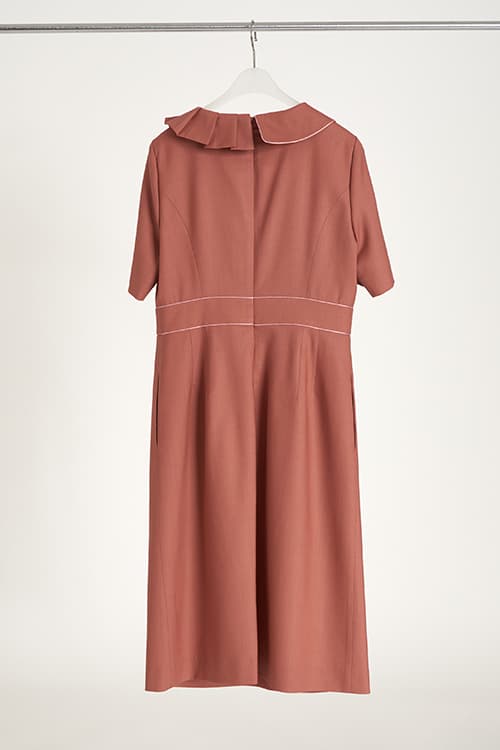 [FREAKS] Asymmetrical Structural Neckline 100% Summer Wool Summer Suit Dress 10