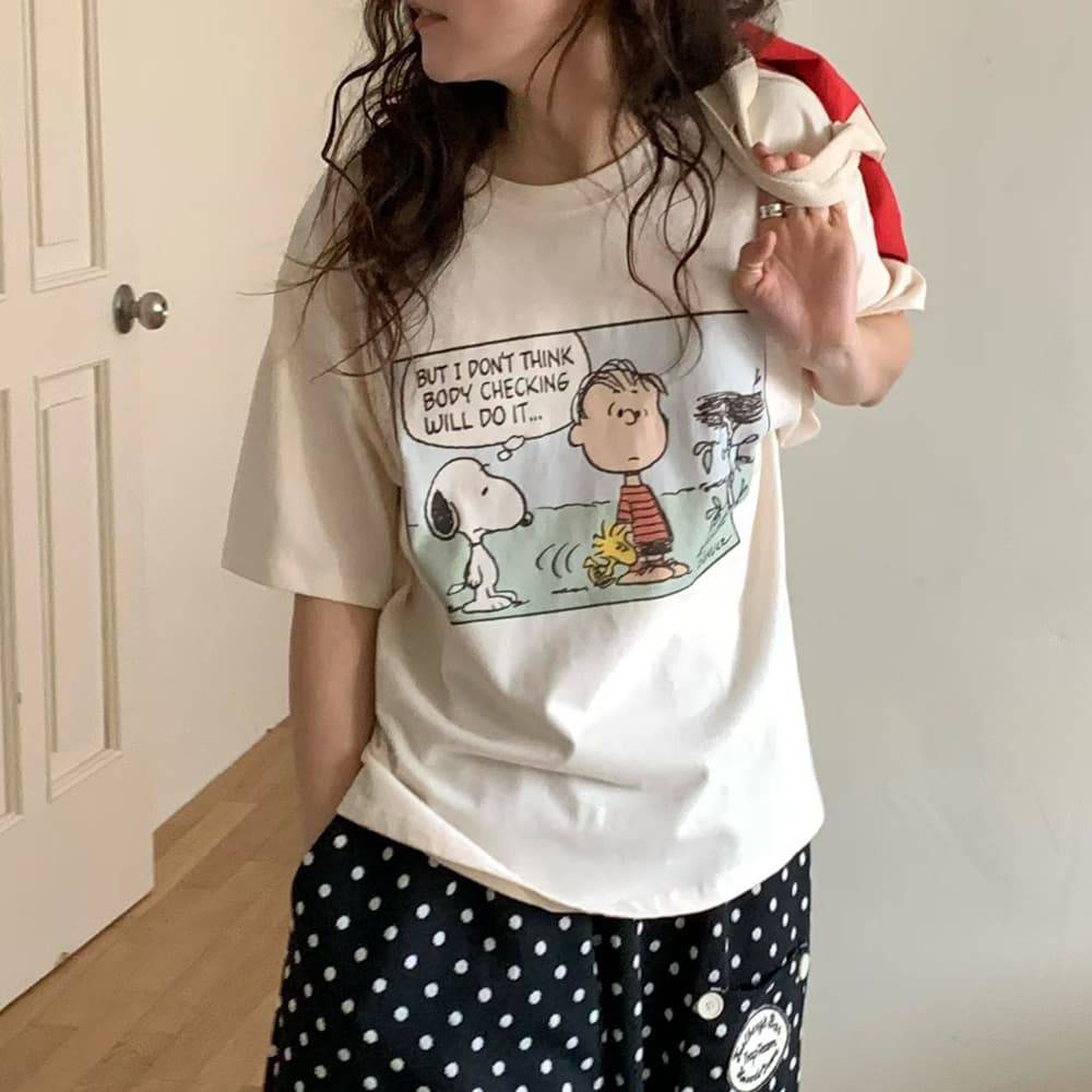[VENTI] Cartoon Snoopy T-Shirt 1