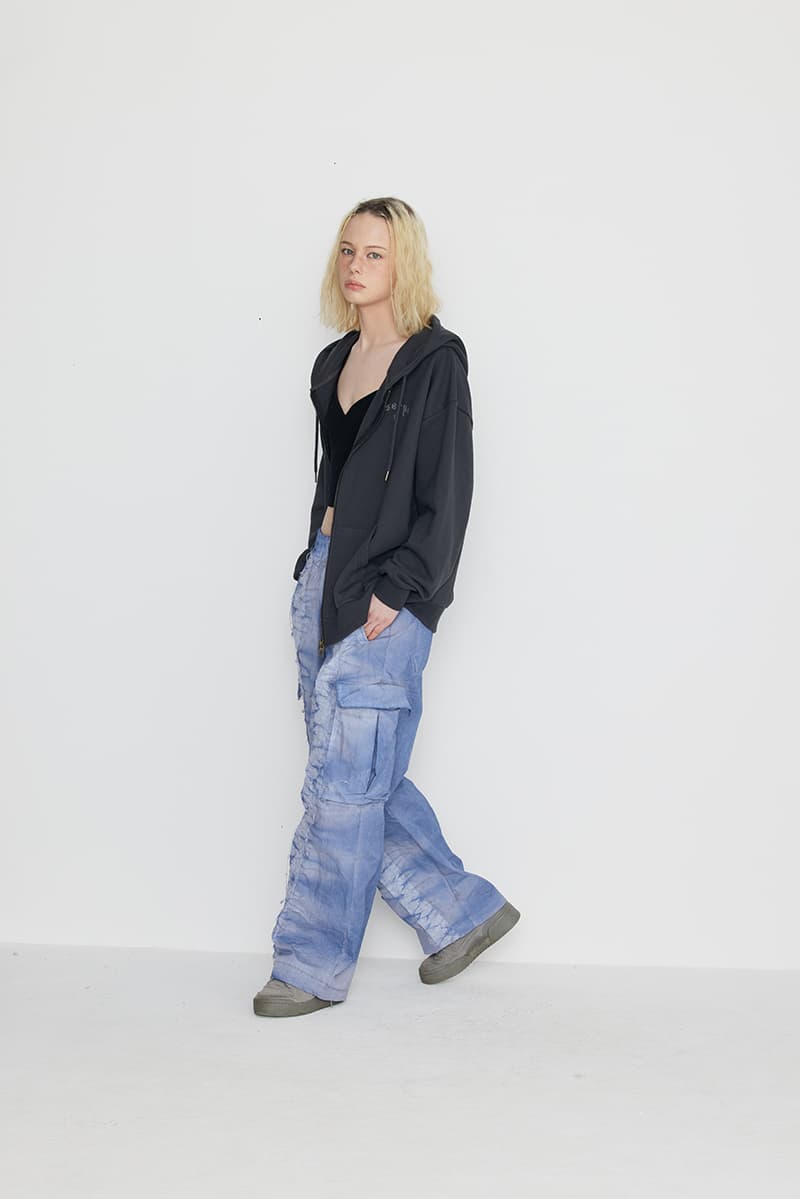 [SSERPE] DYEING CARGO BANDING   PANTS BLUE 9