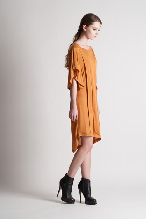 [FREAKS] Monica Kate Unsymmetrisch Tencel Dress_Burnt Orange 3