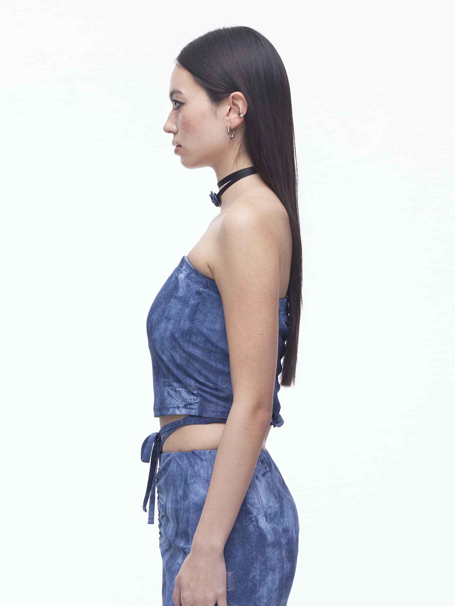 [DILETTANTISME] Denim Mesh Top 6