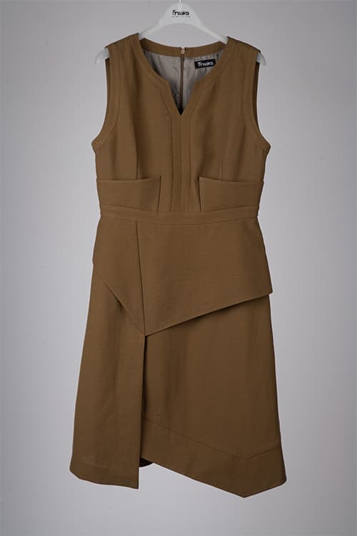 [FREAKS] Summer Berghain No 3/7 Modern A-line Dress Khaki 6