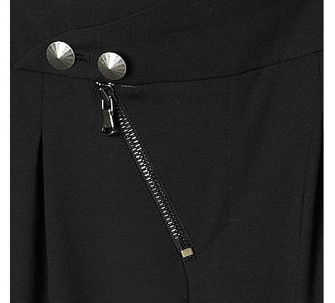 [FREAKS] Front Ankle Slit Wool Blend Skinny Slacks 5