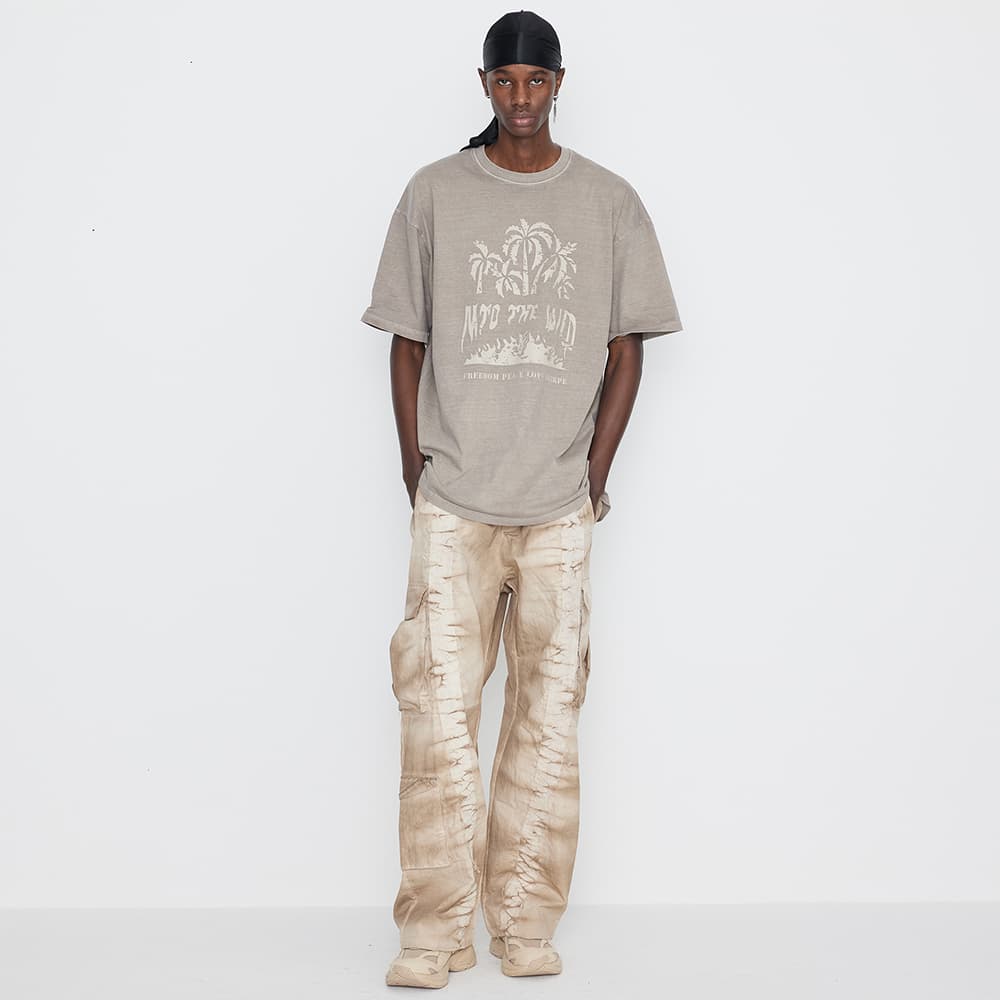 [SSERPE] DYEING CARGO BANDING PANTS BEIGE 9