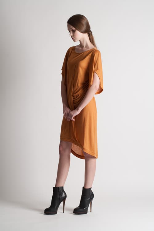 [FREAKS] Monica Kate Unsymmetrisch Tencel Dress_Burnt Orange 6