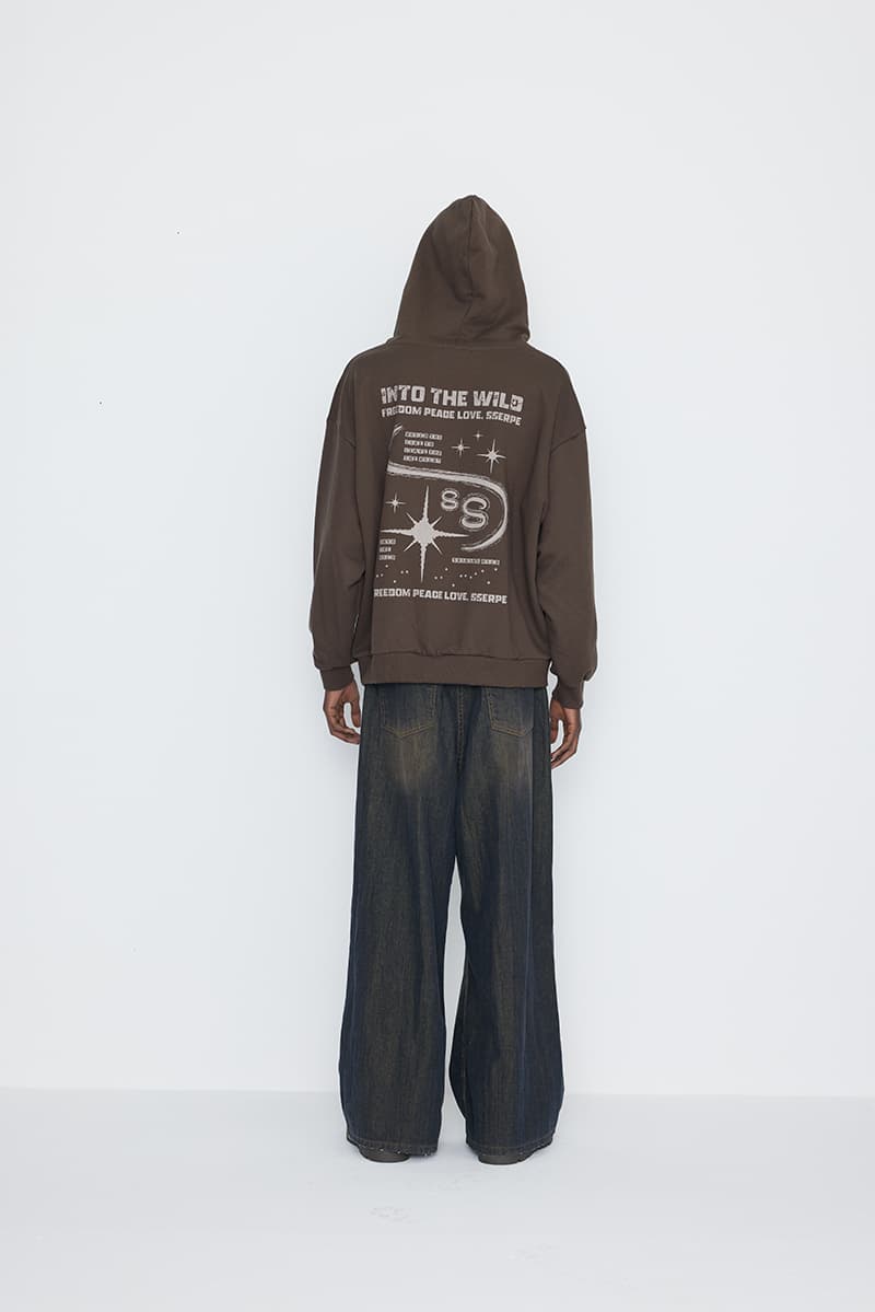 [SSERPE] DESTROYED KNEE WIDE DENIM PANTS 8