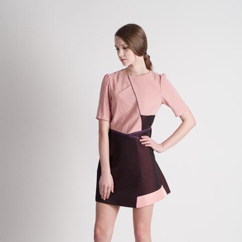 [FREAKS] Feldblume A-Structural Mini Dress Wine 1