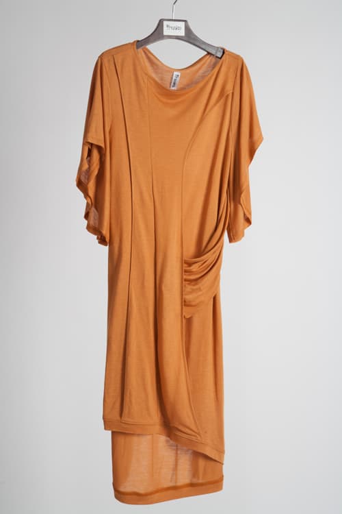 [FREAKS] Monica Kate Unsymmetrisch Tencel Dress_Burnt Orange 8