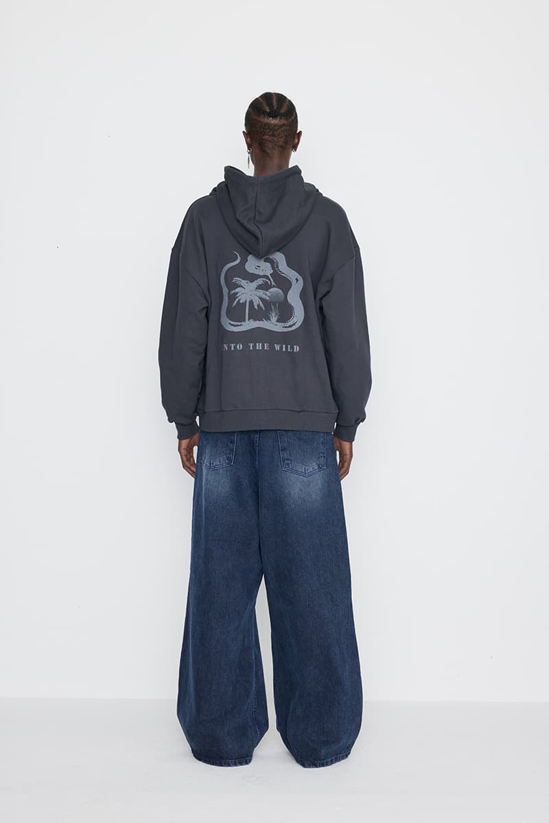 [SSERPE] DESTROYED KNEE WIDE DENIM PANTS 3