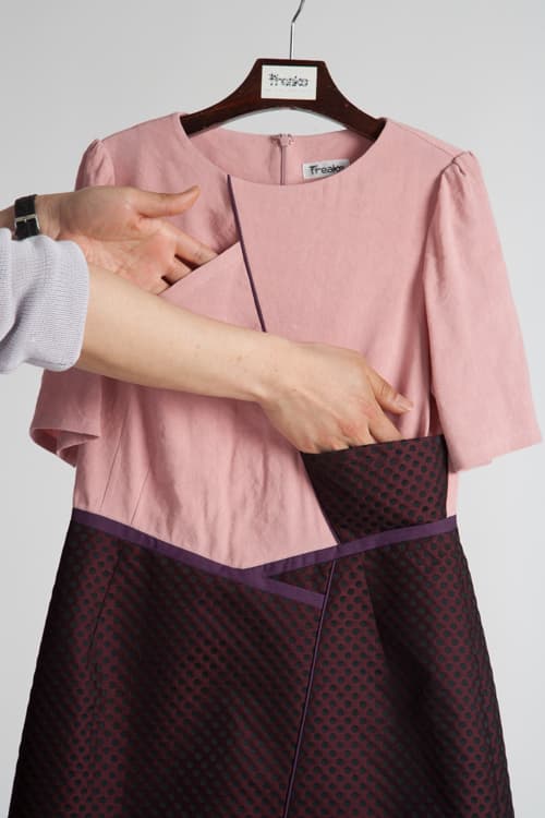 [FREAKS] Feldblume A-Structural Mini Dress Wine 8