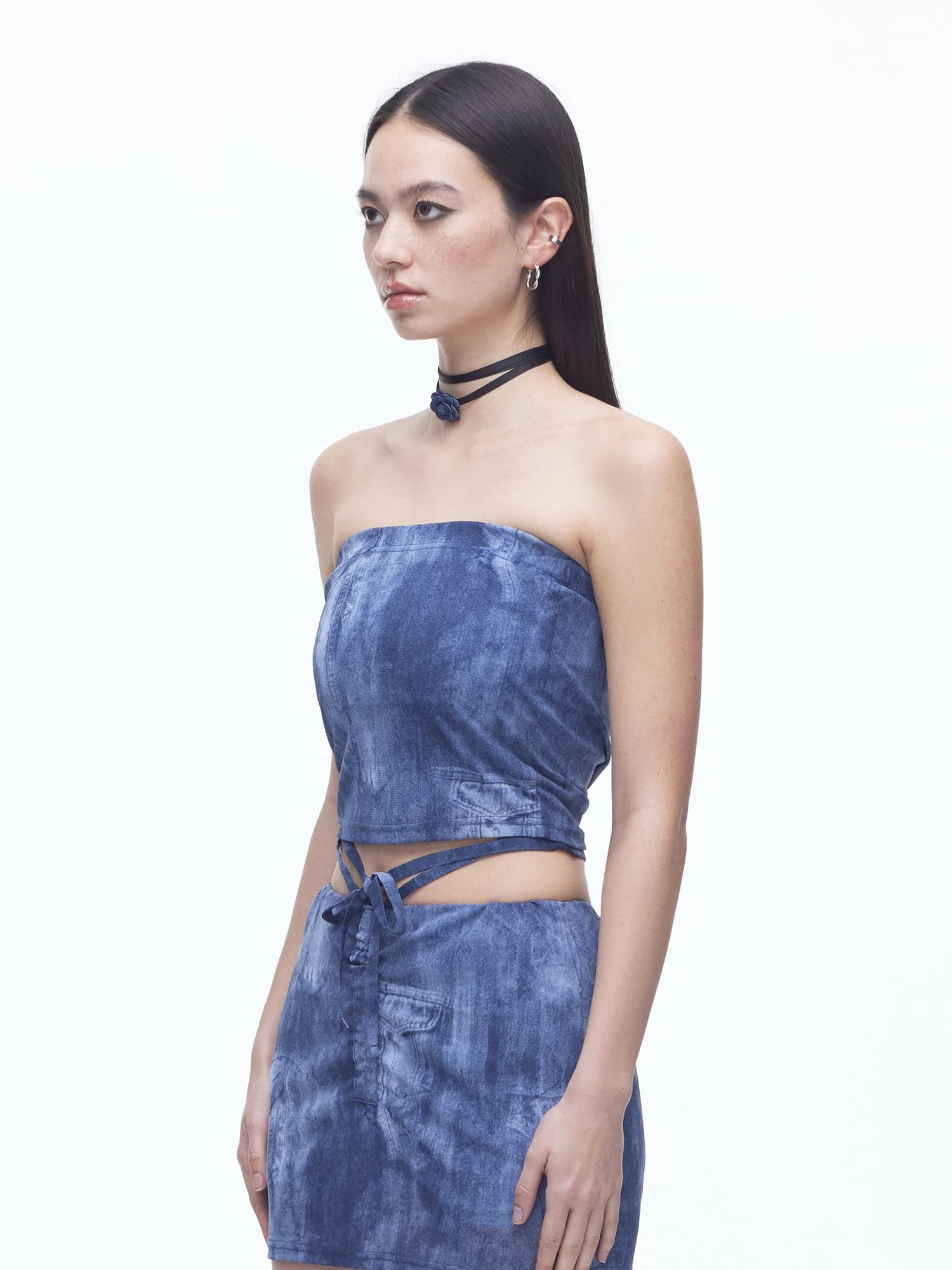 [DILETTANTISME] Denim Mesh Top 4