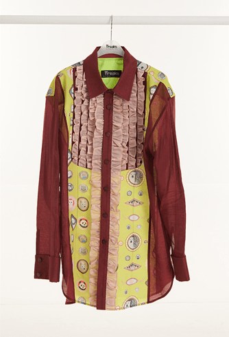 [FREAKS] Unisex Frill Long Blouse + Mini-Shirtdress 5
