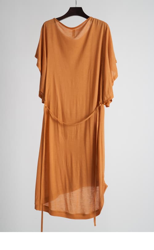 [FREAKS] Monica Kate Unsymmetrisch Tencel Dress_Burnt Orange 9