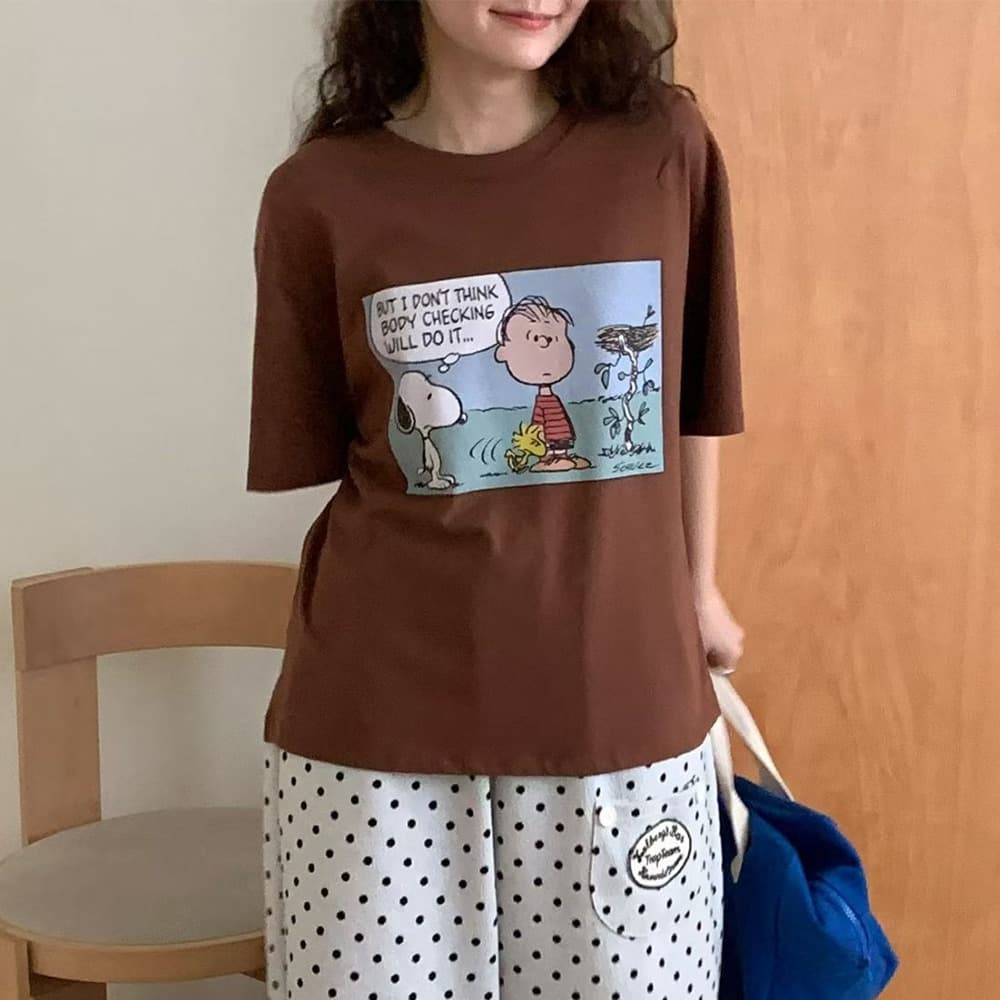 [VENTI] Cartoon Snoopy T-Shirt 3