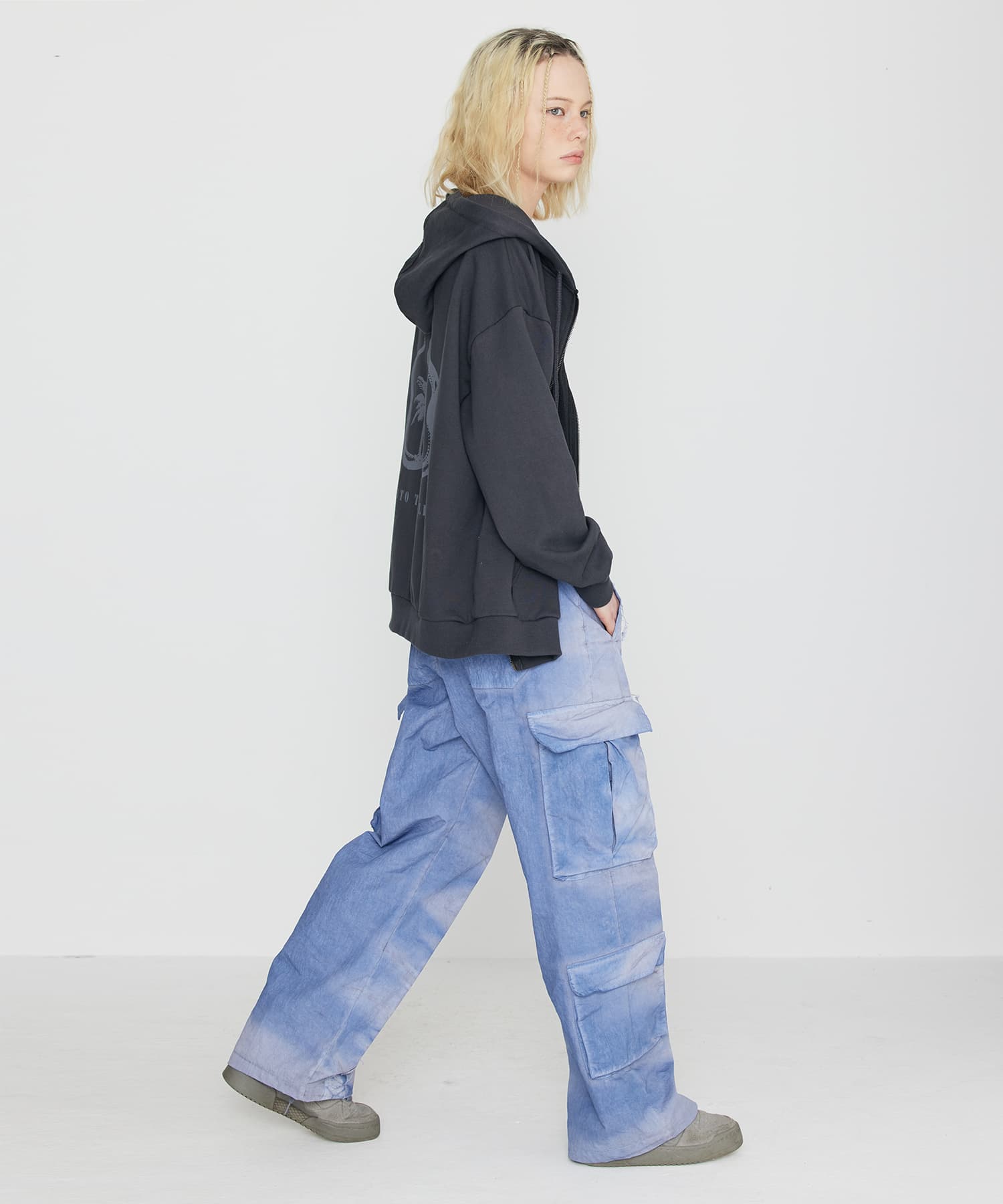 [SSERPE] DYEING CARGO BANDING   PANTS BLUE 7