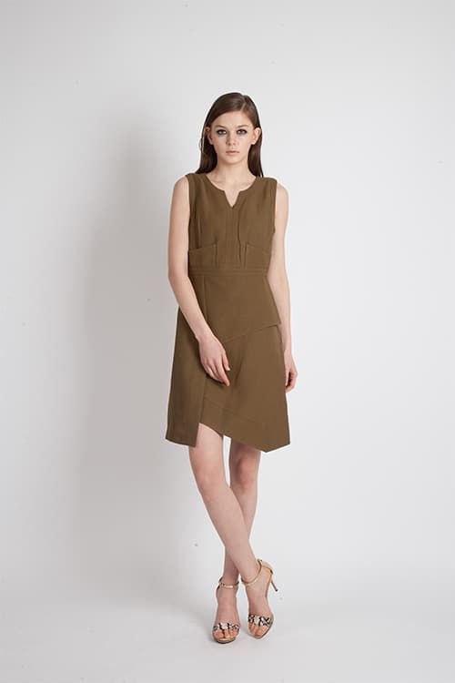 [FREAKS] Summer Berghain No 3/7 Modern A-line Dress Khaki 5