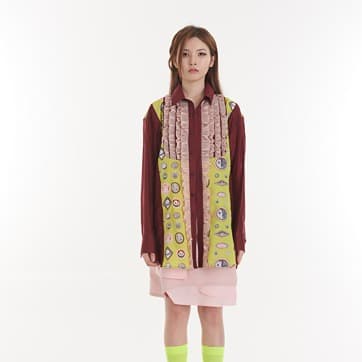 [FREAKS] Unisex Frill Long Blouse + Mini-Shirtdress 1