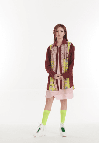 [FREAKS] Unisex Frill Long Blouse + Mini-Shirtdress 3