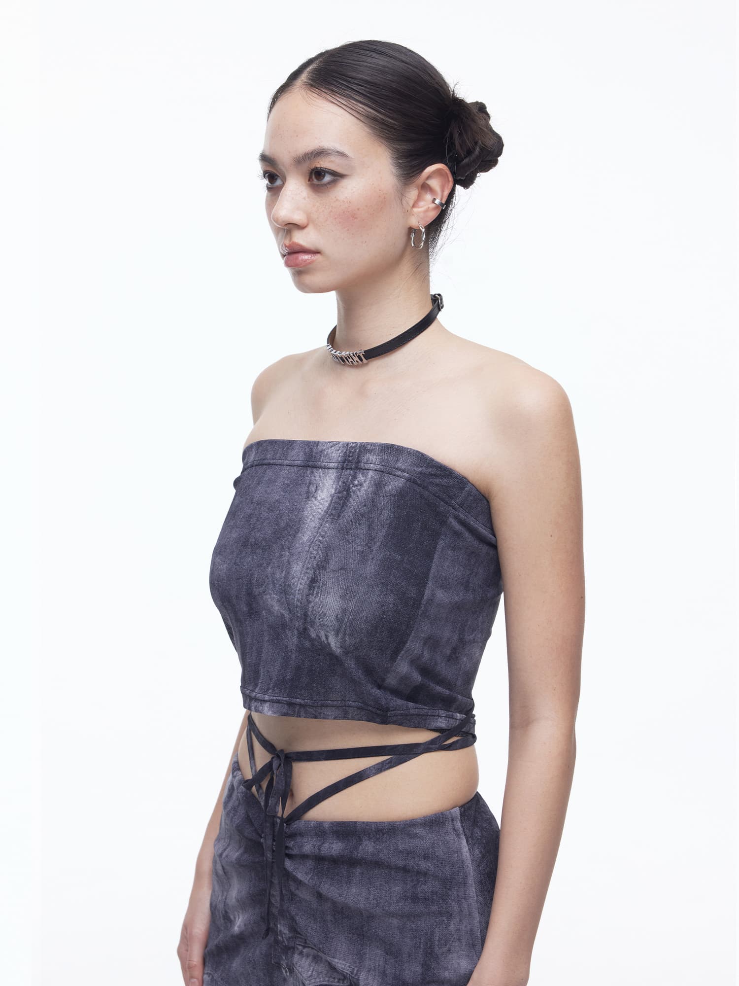[DILETTANTISME] Denim Mesh Top 2