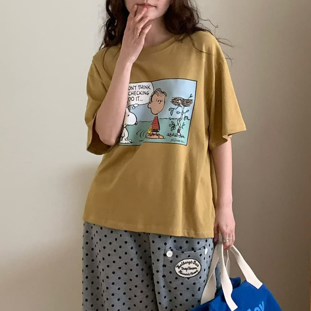 [VENTI] Cartoon Snoopy T-Shirt 4