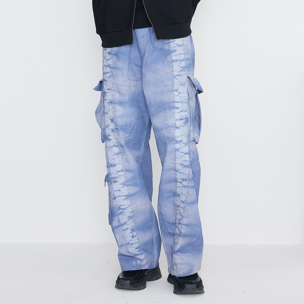 [SSERPE] DYEING CARGO BANDING   PANTS BLUE 1