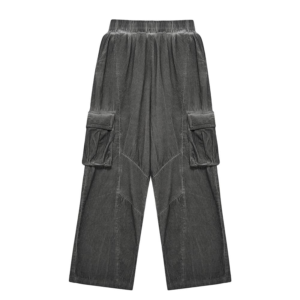 [SSERPE] DYEING CORDUROY CARGO   BANDING PANTS DIRTY BEIGE 1