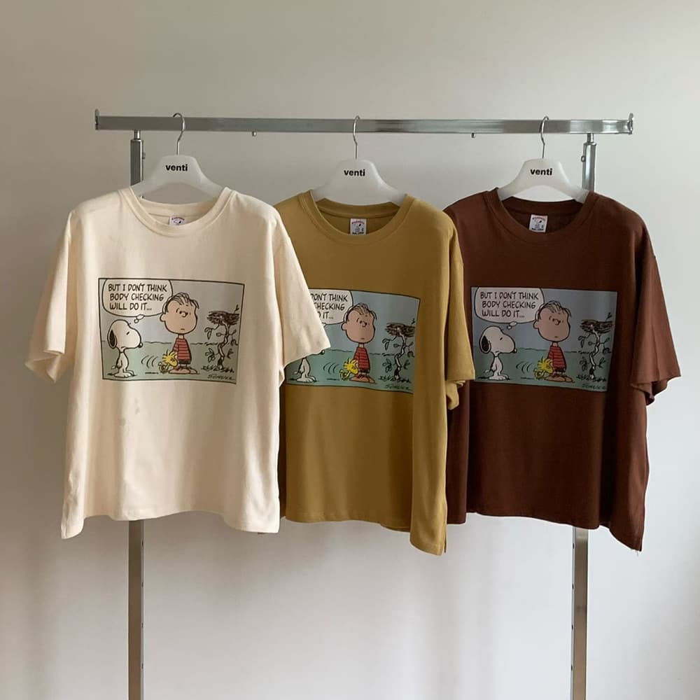 [VENTI] Cartoon Snoopy T-Shirt 5